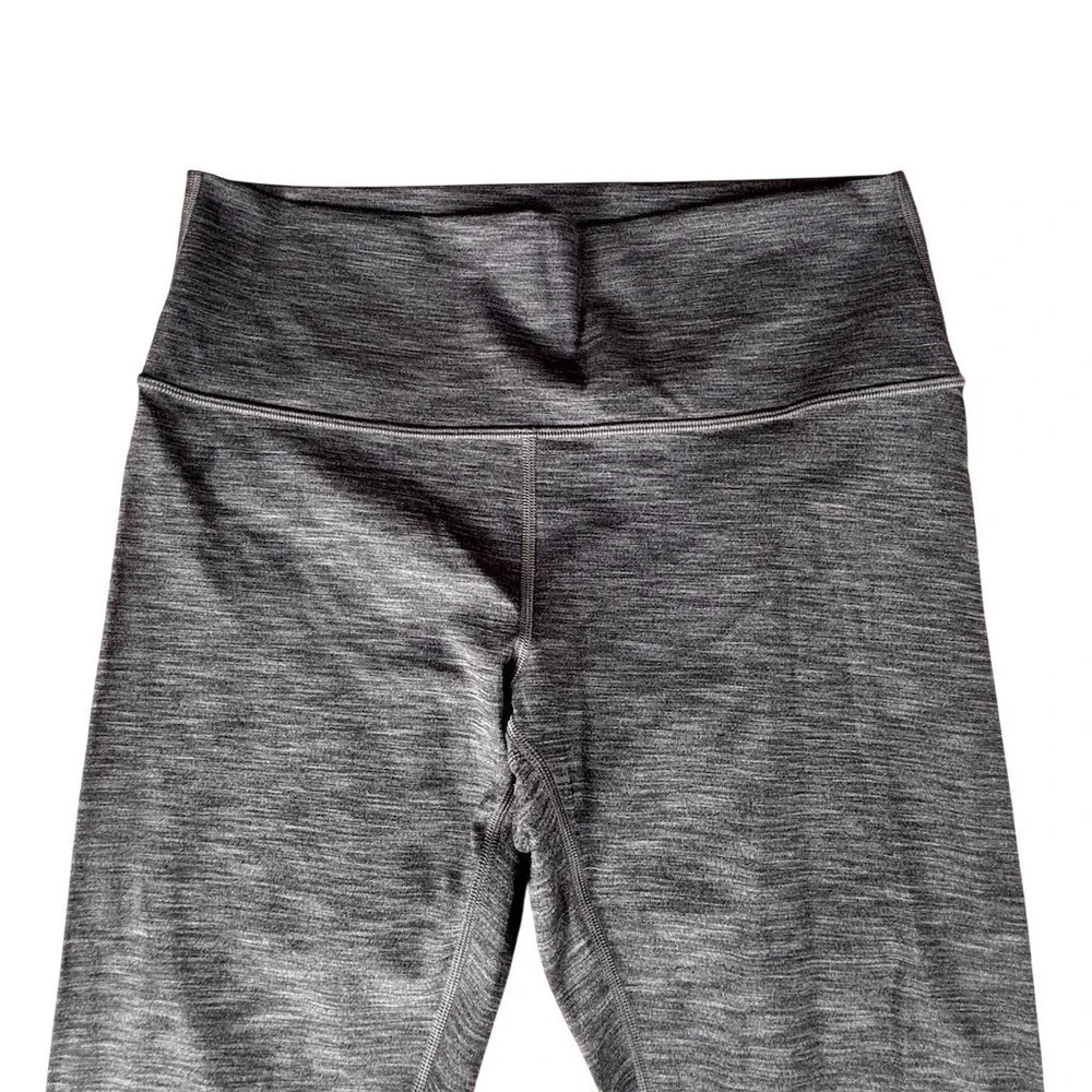 Lululemon Leggings Womens Size 10 Heathered Gray High-Rise Yoga Ankle - Picture 3 of 5